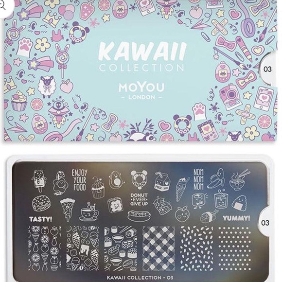 MoYou London nail art stamping plate in Kawaii 03 NWOT - Picture 4 of 4